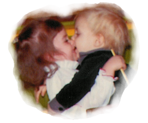 Our first kiss.